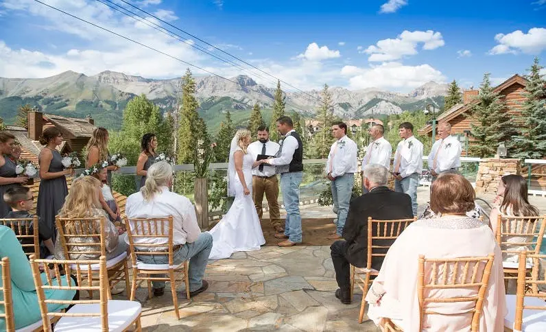 The Pool Deck at Mountain Lodge Telluride Ceremony Space