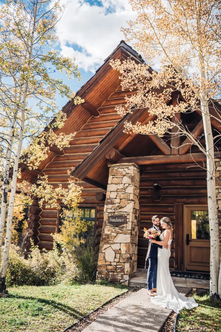 couple at mountain lodge telluride